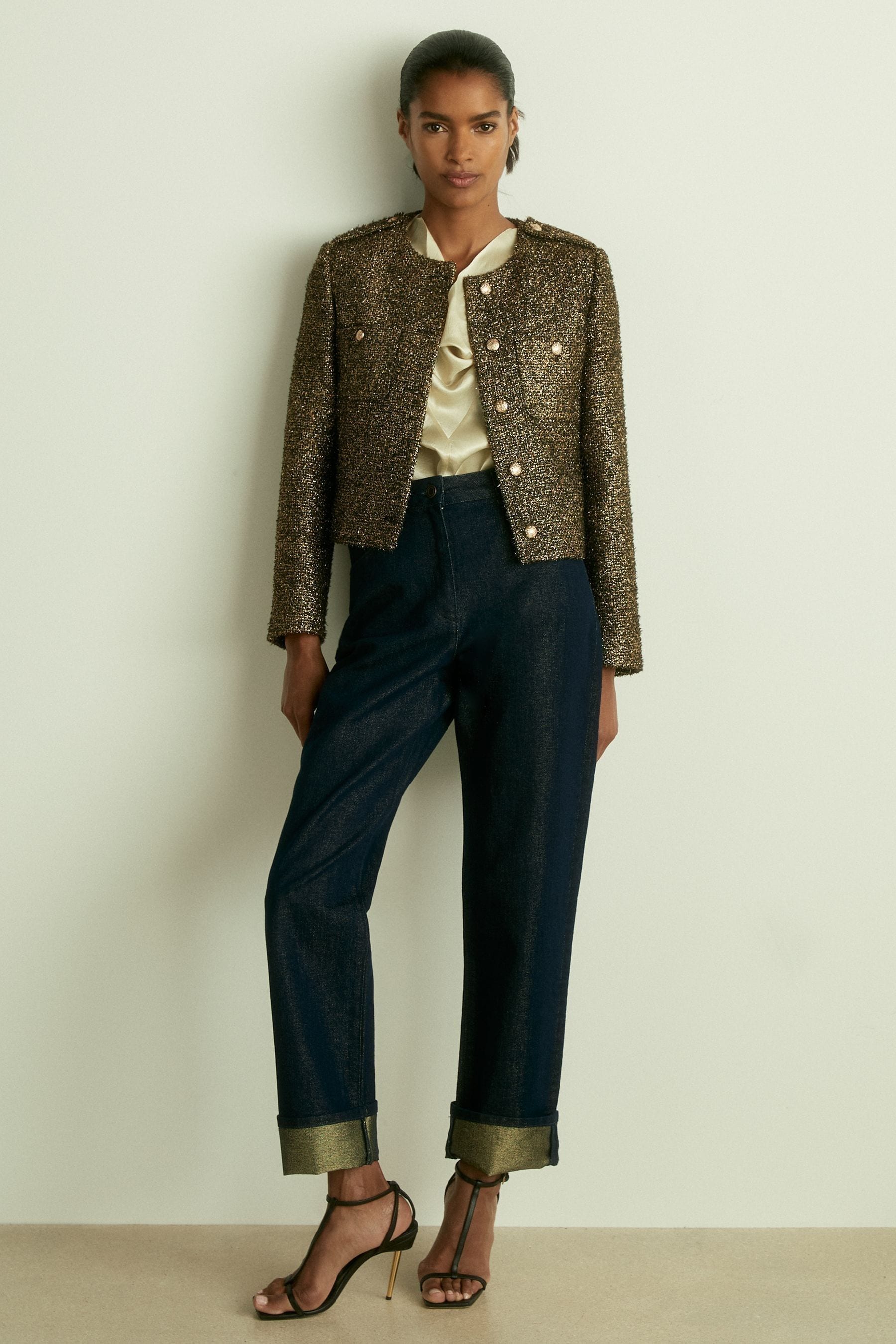 Reiss gold jacket cheap