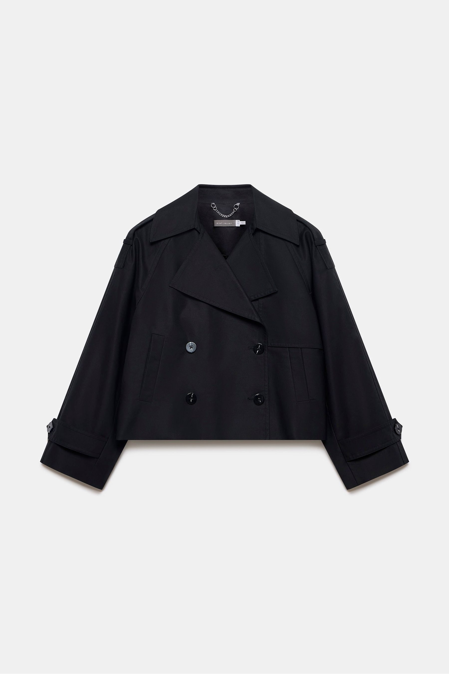 Mint velvet cropped pea coat top