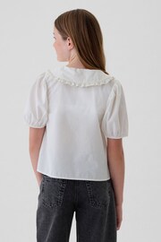 Gap White Ruffle Collar Shirt (4-13yrs) - Image 2 of 5