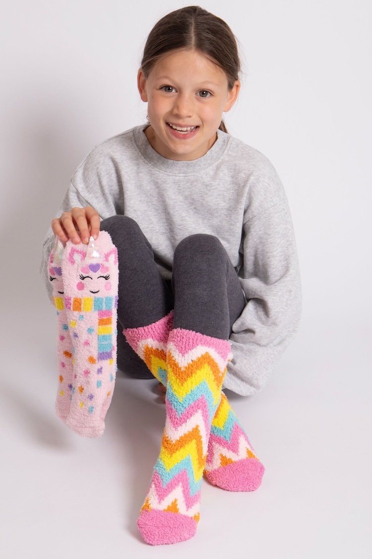 Totes Pink Supersoft Slipper Socks 2 Pair Pack - Image 1 of 5