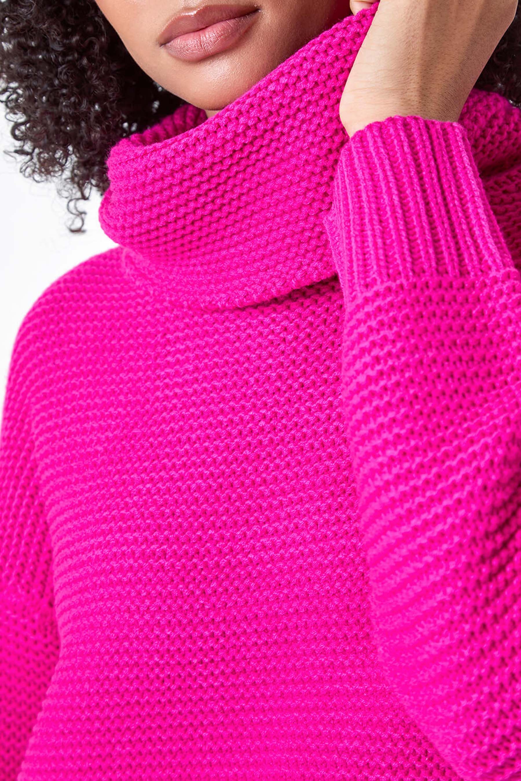 Buy Roman Pink Textured Cowl Neck Jumper from the Next UK online shop
