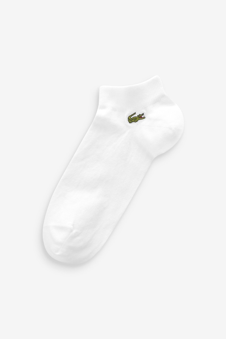 Lacoste Monochrome Short White Socks 3 Pack - Image 2 of 6