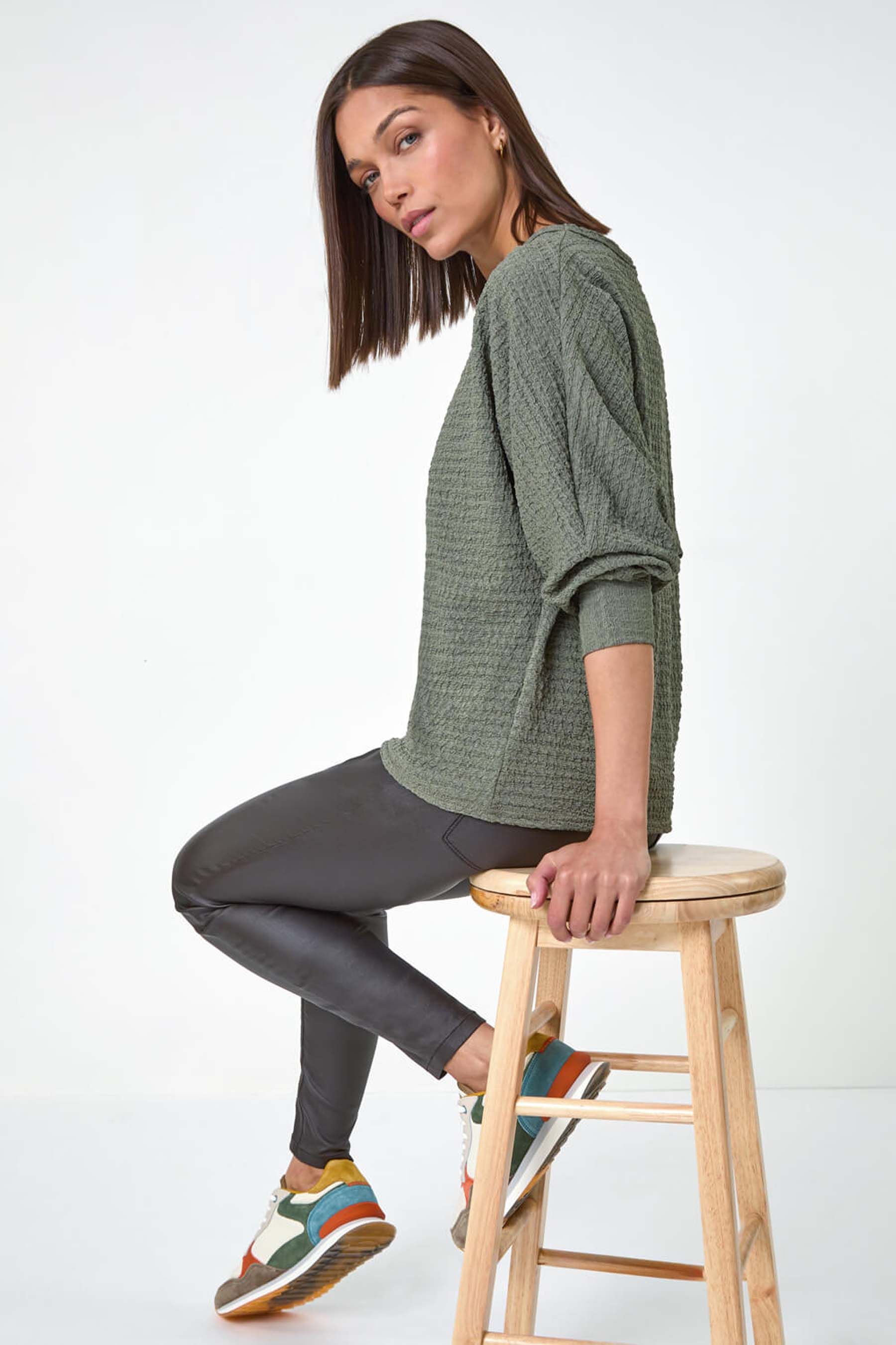 Buy Roman Brown Coated Faux Leather Jeggings from the Next UK online shop