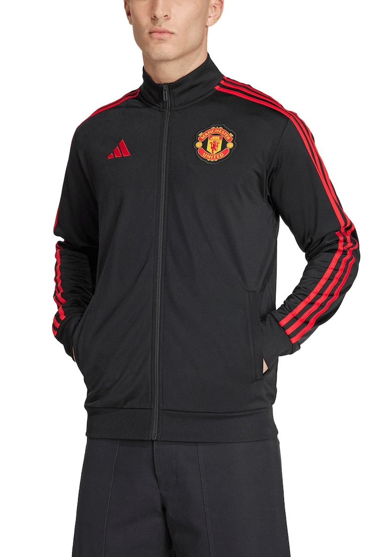 adidas Black Manchester United DNA Track Top - Image 1 of 3