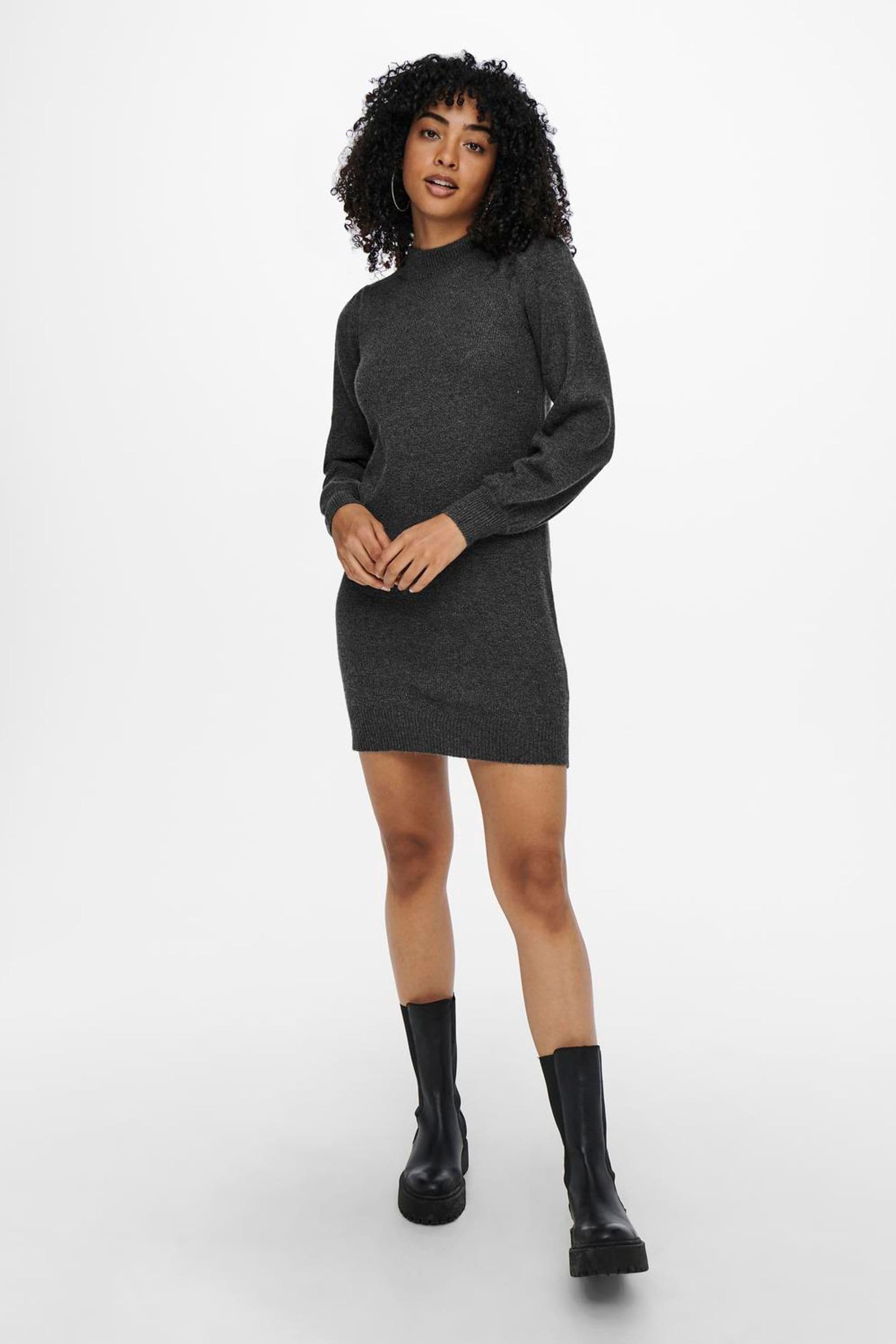 High neck knitted jumper dress sales