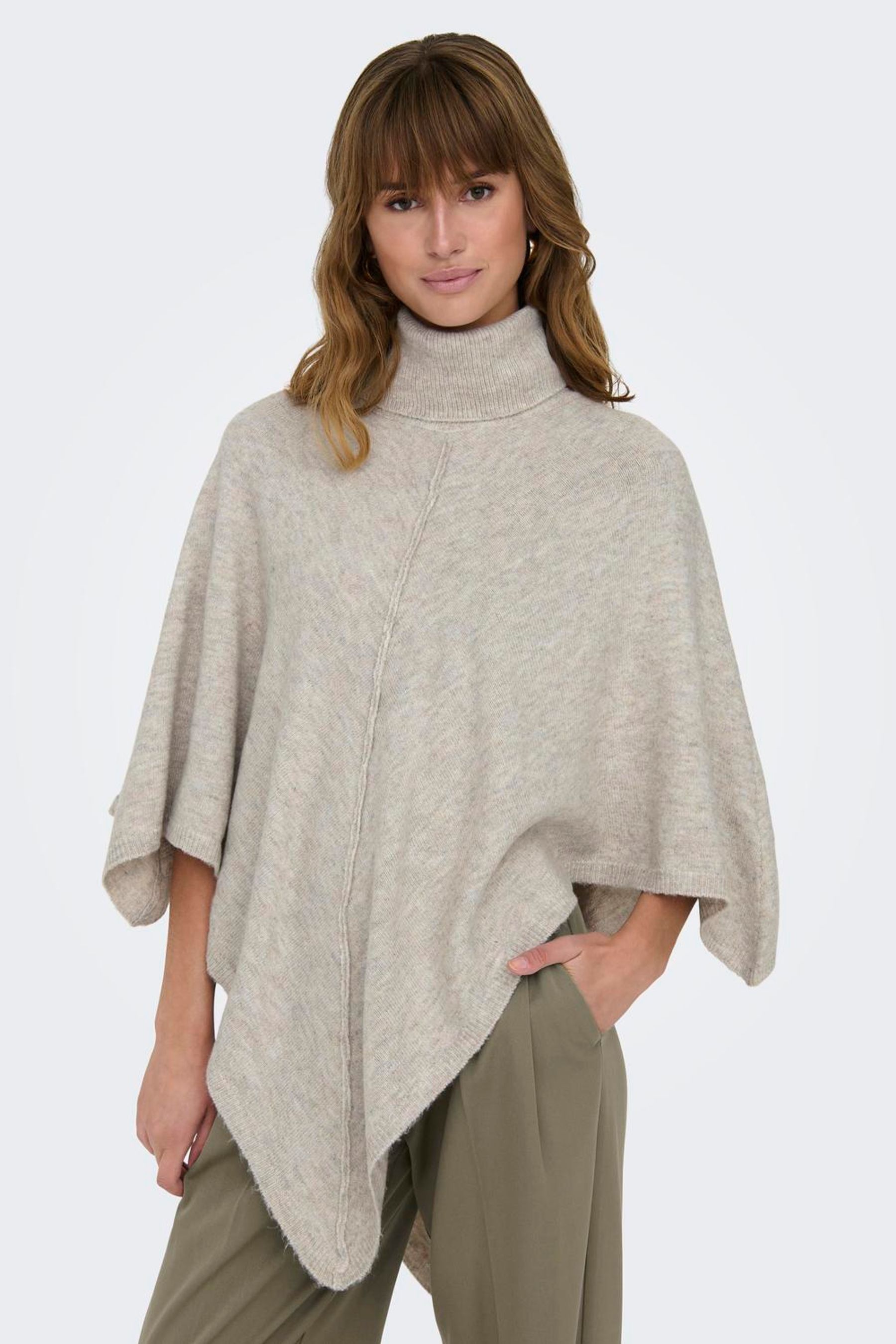 Womens roll neck poncho outlet