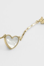 Radley London Sterling Silver 18ct Gold Plated Genuine Mother Of Pearl Heart And Jumping Dog Necklace - Image 3 of 6