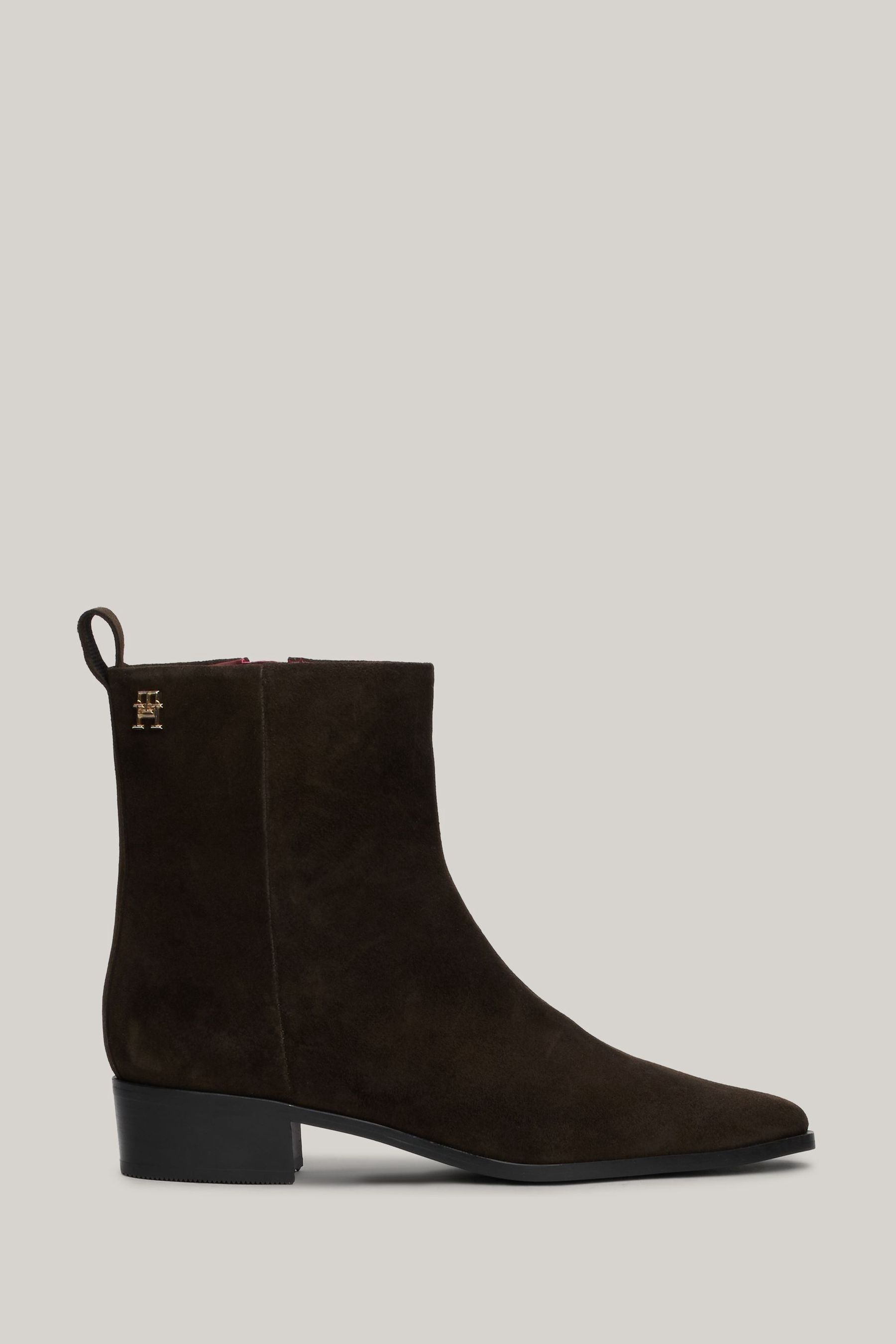 Tommy hilfiger black and brown boots cheap