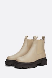 Tommy Hilfiger Nude Tommy Hilfiger Combat Leather Low Chelsea Nude Boots - Image 10 of 11