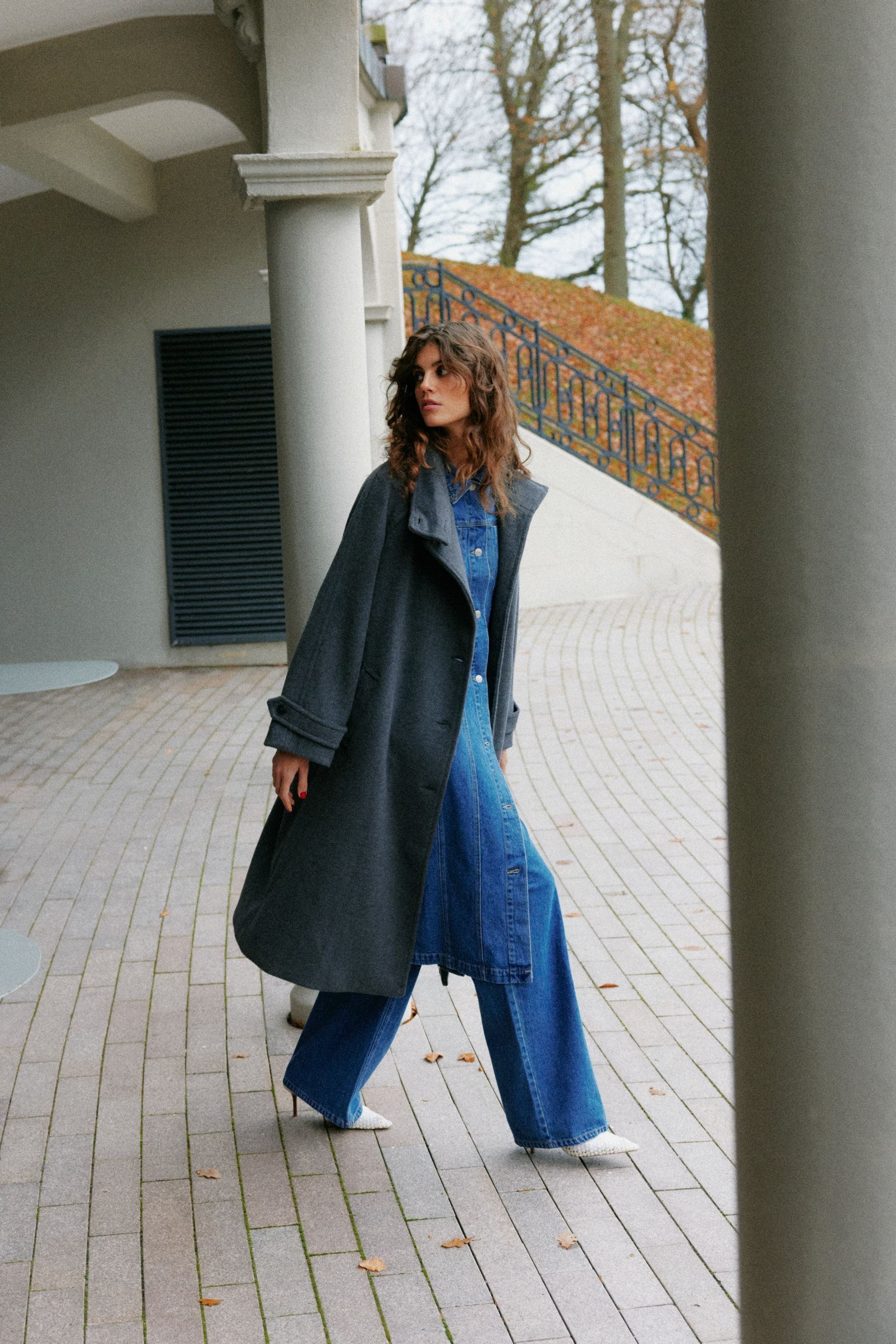 Buy VERO MODA Blue Fitted Denim Shirt Dress from Next Luxembourg