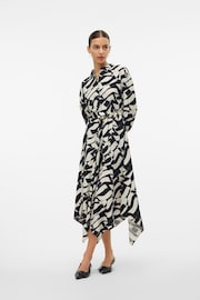 VERO MODA Black Mono Abstract Print Shirt Dress - Image 4 of 6