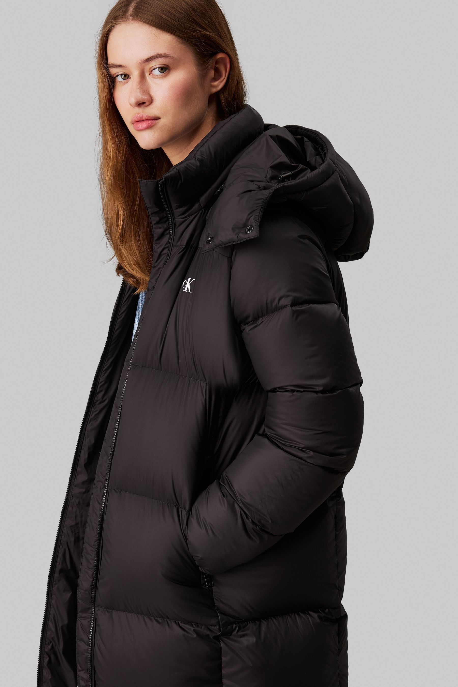 Calvin Klein Black Down Long Puffer Jacket