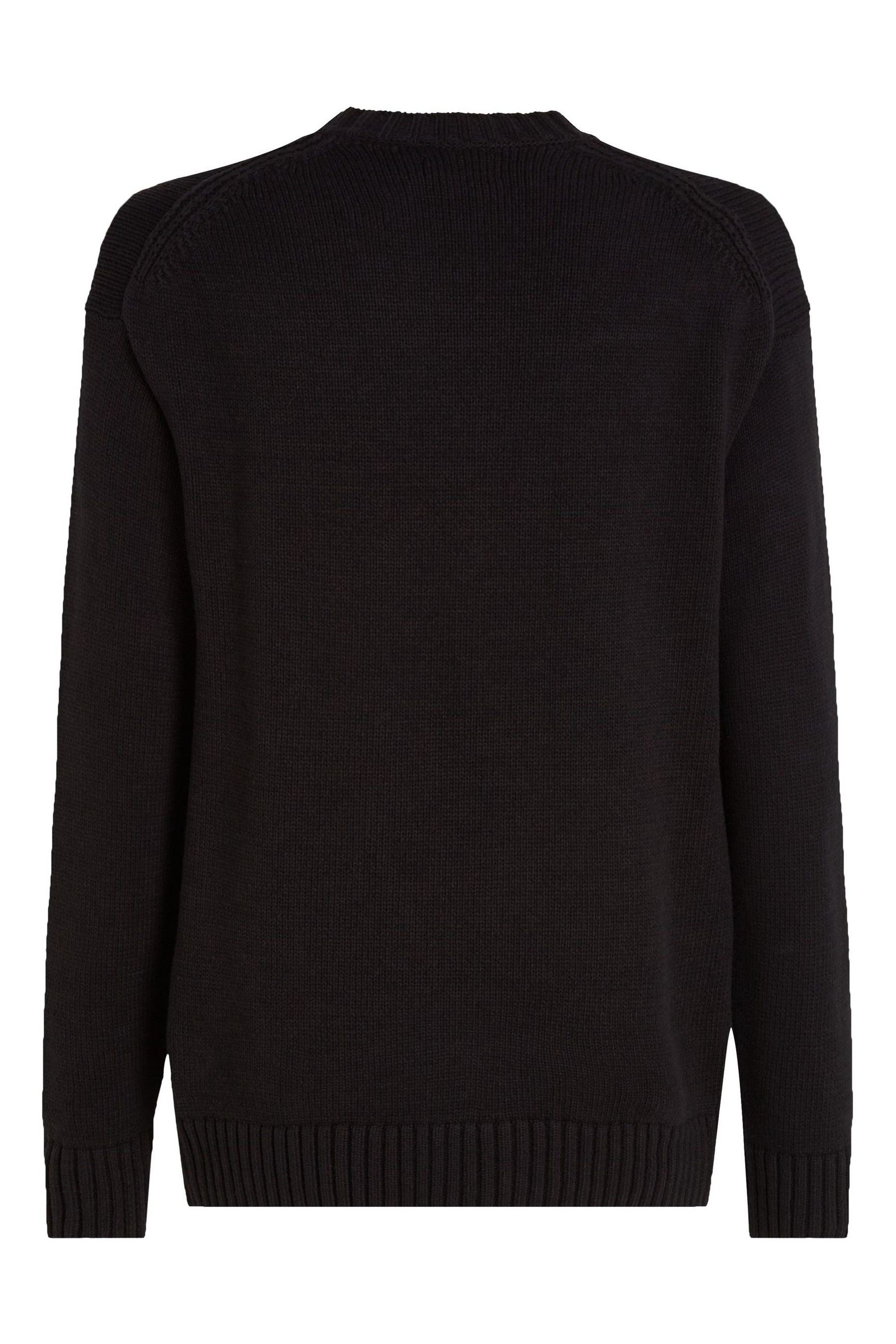 Calvin Klein Black Chenille Monologo Jumper