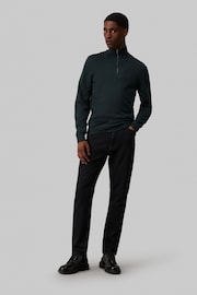 Calvin Klein Blue Merino Quarter Zip Jumper - Image 4 of 4