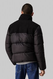 Calvin Klein Black Sherpa Puffer Jacket - Image 2 of 4