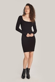 Calvin Klein Black Sculpted Long-Sleeved Sweater Dress - Image 1 of 6