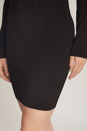 Calvin Klein Black Sculpted Long-Sleeved Sweater Dress - Image 3 of 6