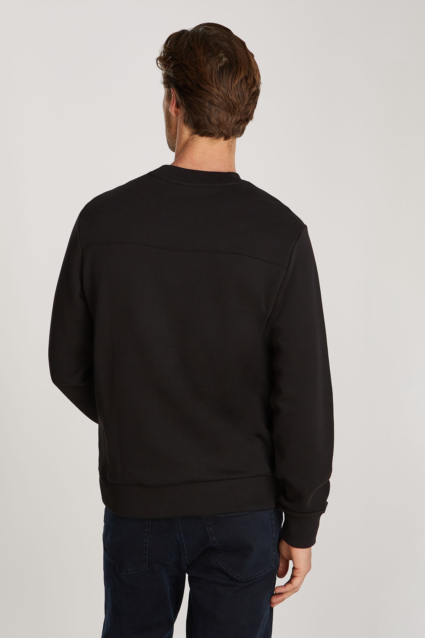 Calvin Klein Black Embroidered Logo Sweatshirt