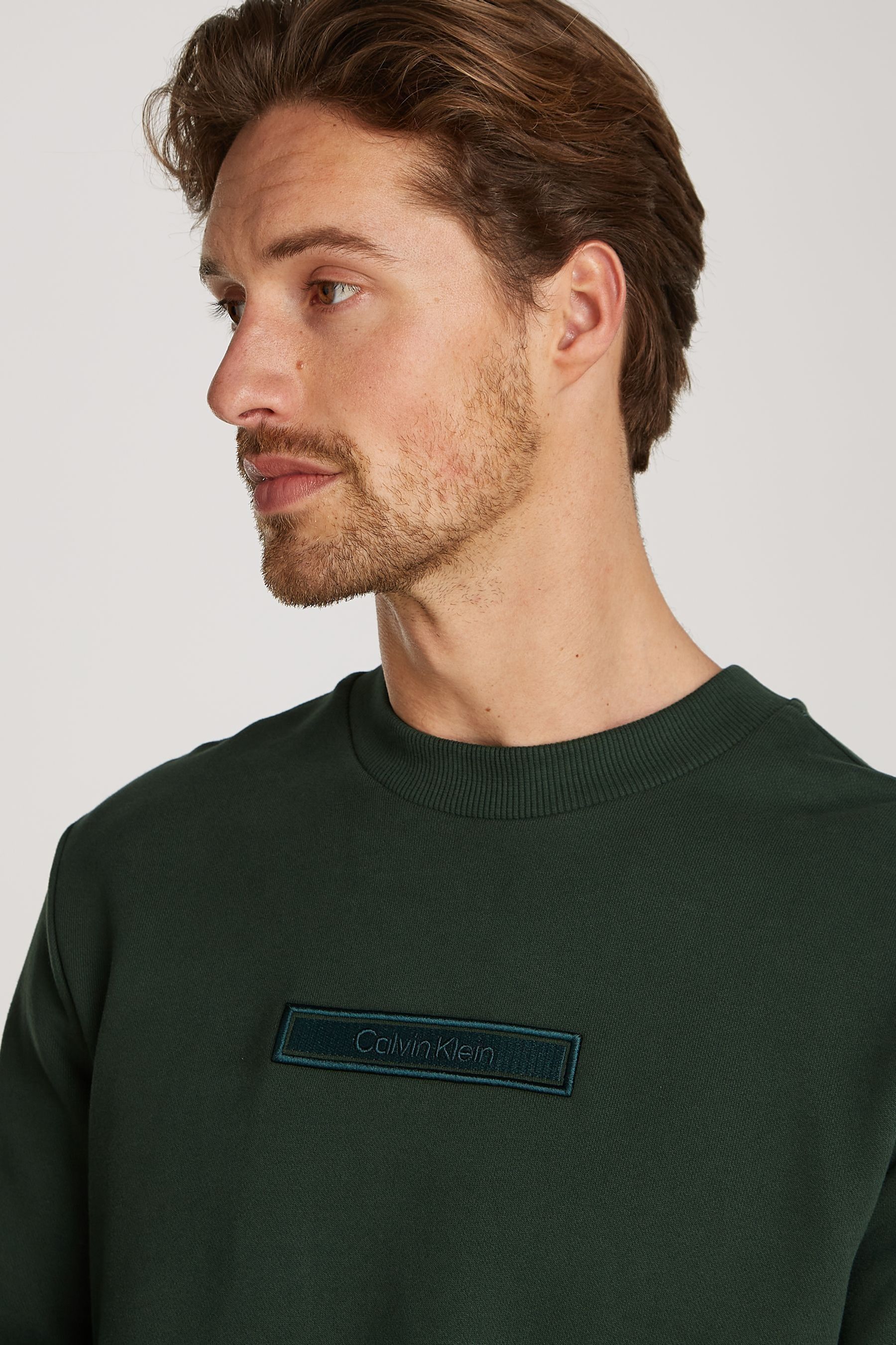 Buy Calvin Klein Blue Embroidered Logo Sweatshirt from Next Luxembourg