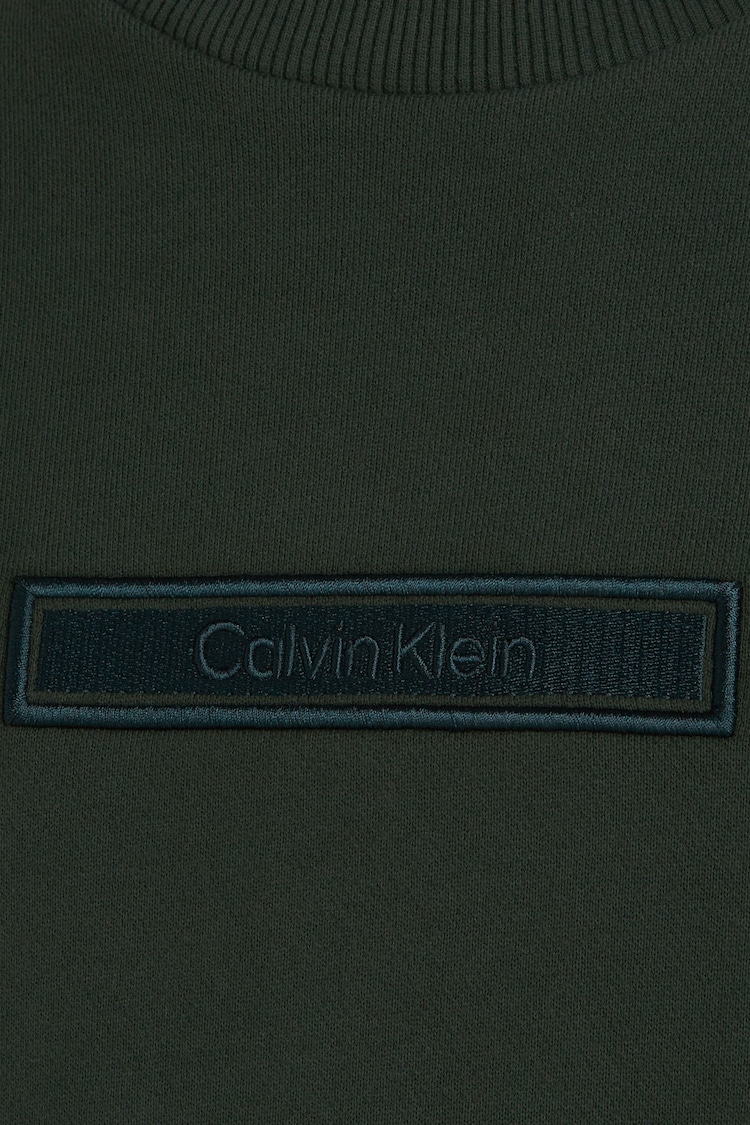 Calvin Klein Blue Embroidered Logo Sweatshirt - Image 6 of 6