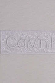 Calvin Klein Grey Embroidered Box T-Shirt - Image 6 of 6