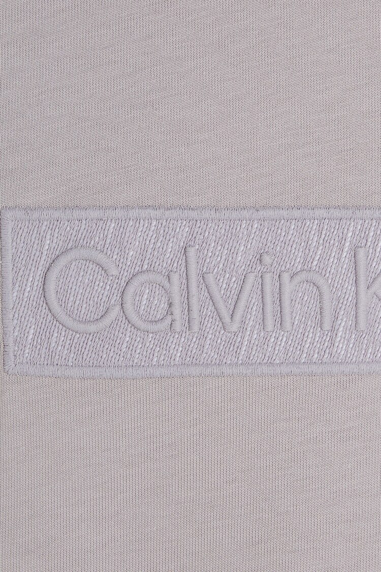 Calvin Klein Grey Embroidered Box T-Shirt - Image 6 of 6