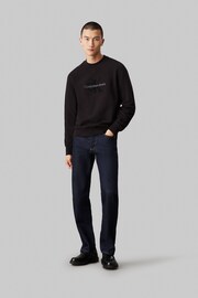 Calvin Klein Black Chenille Monologo Crew Neck Sweatshirt - Image 2 of 4