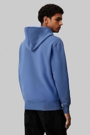 Calvin Klein Blue Heavy Terry Hoodie - Image 2 of 4