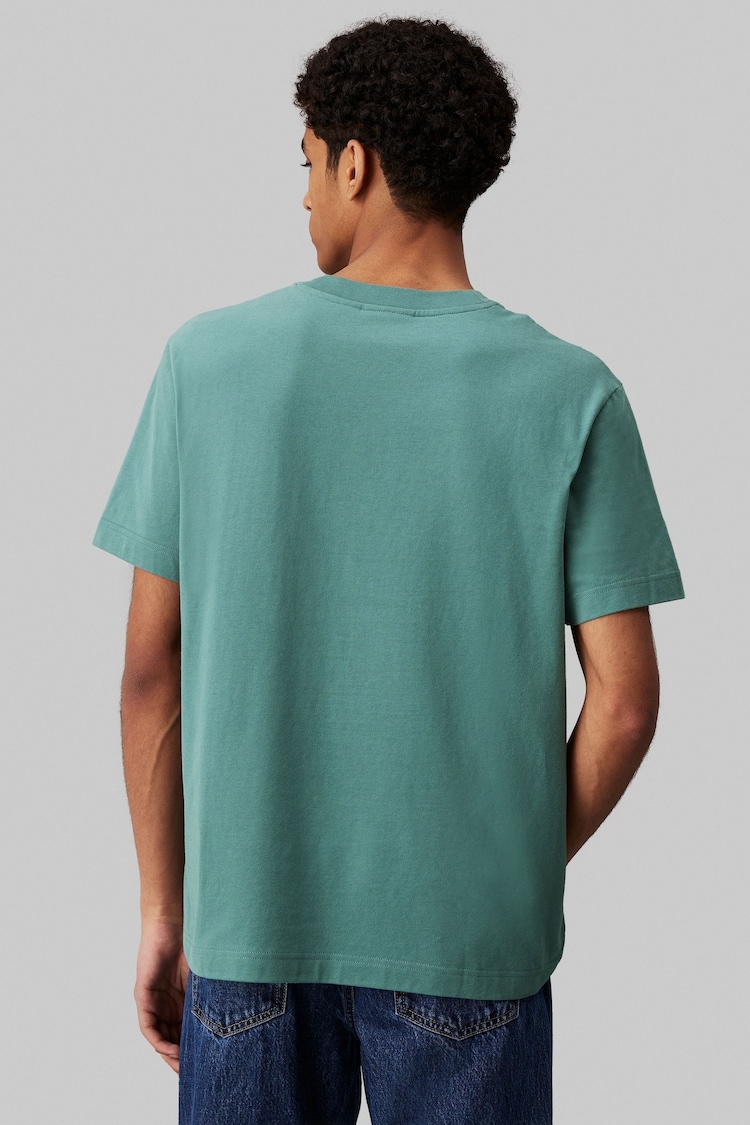 Calvin Klein Green Chenille Monologo T-Shirt - Image 2 of 4