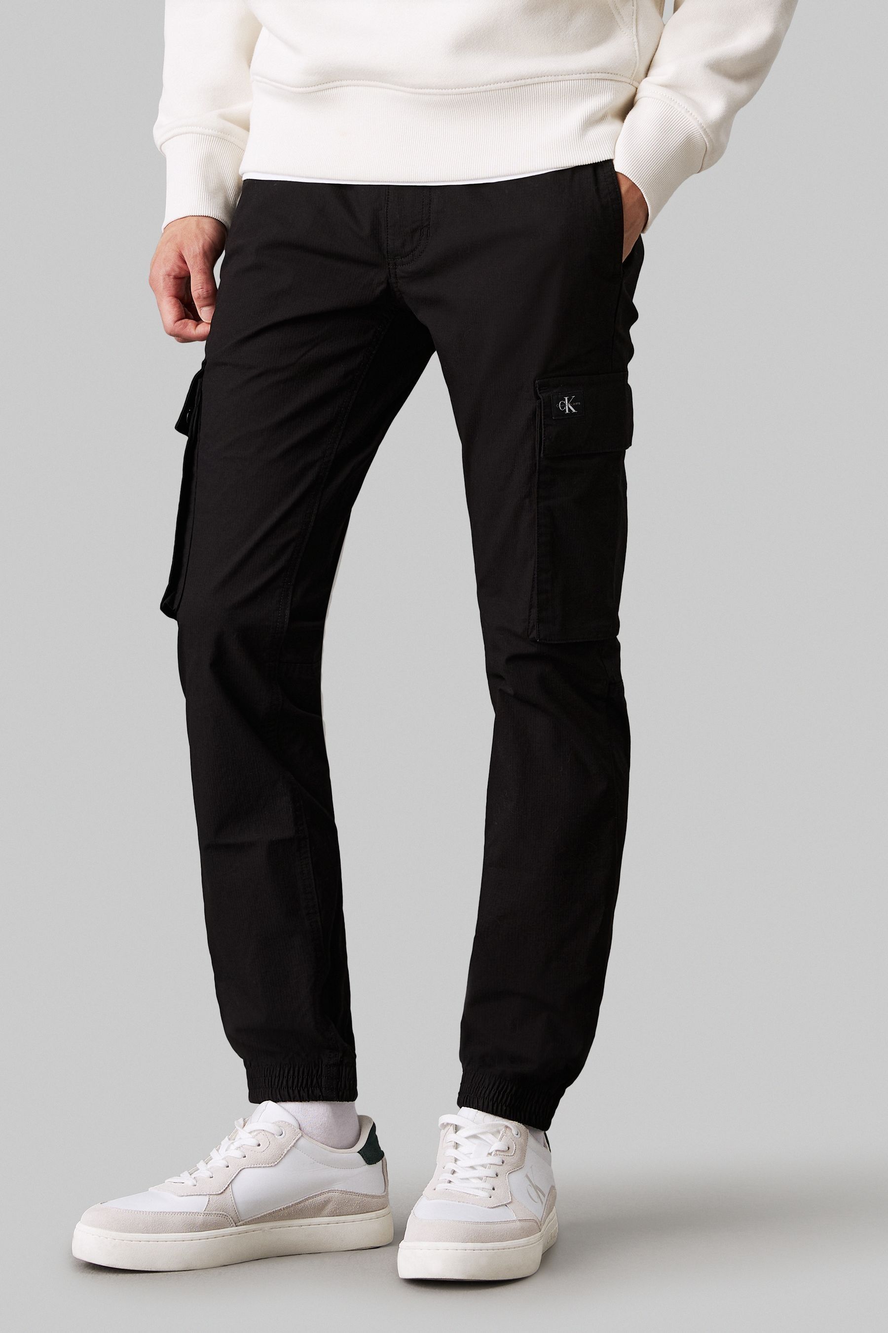 Buy Calvin Klein Black Skinny Cargo Trousers from Next Luxembourg