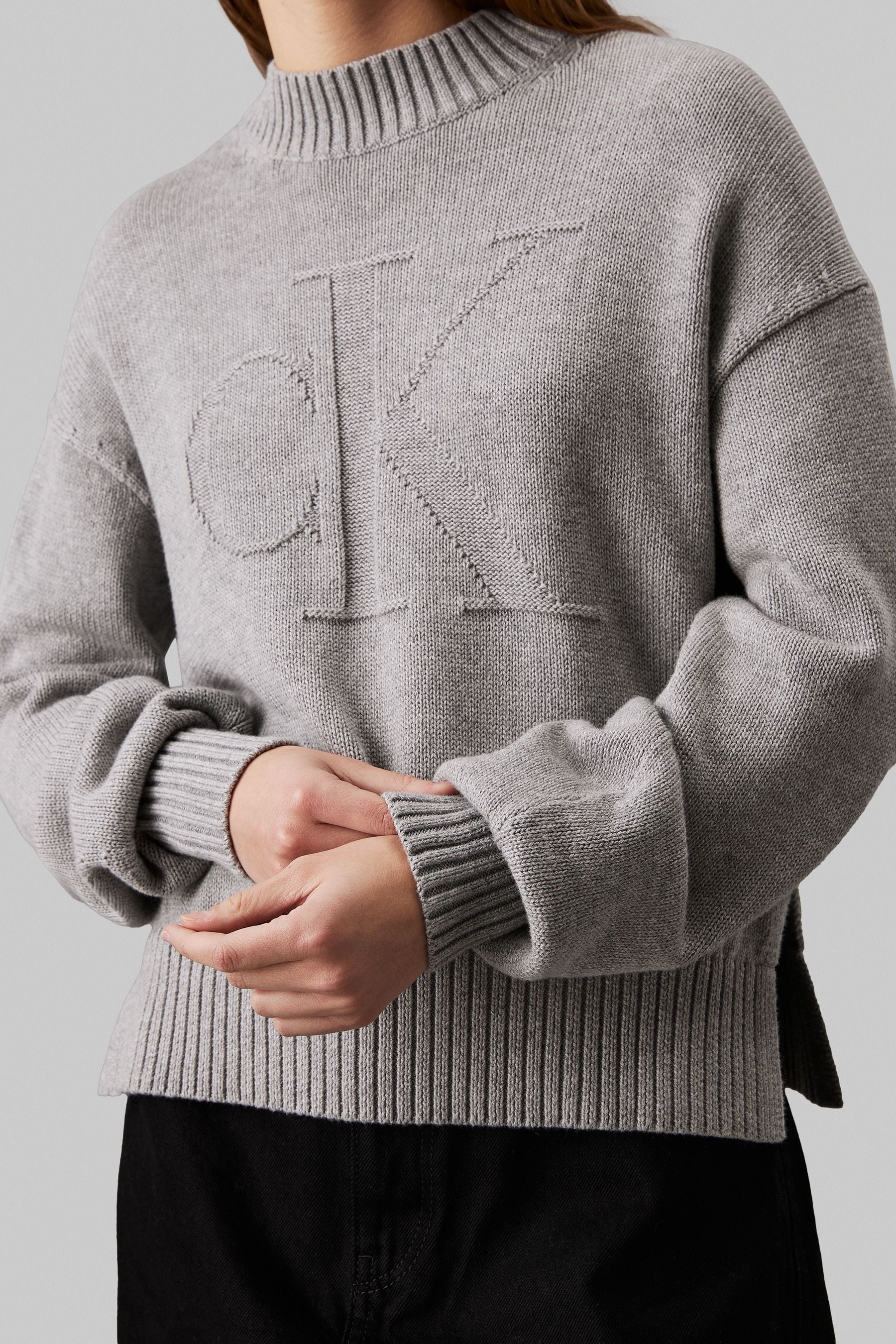 Calvin klein grey jumper cheap