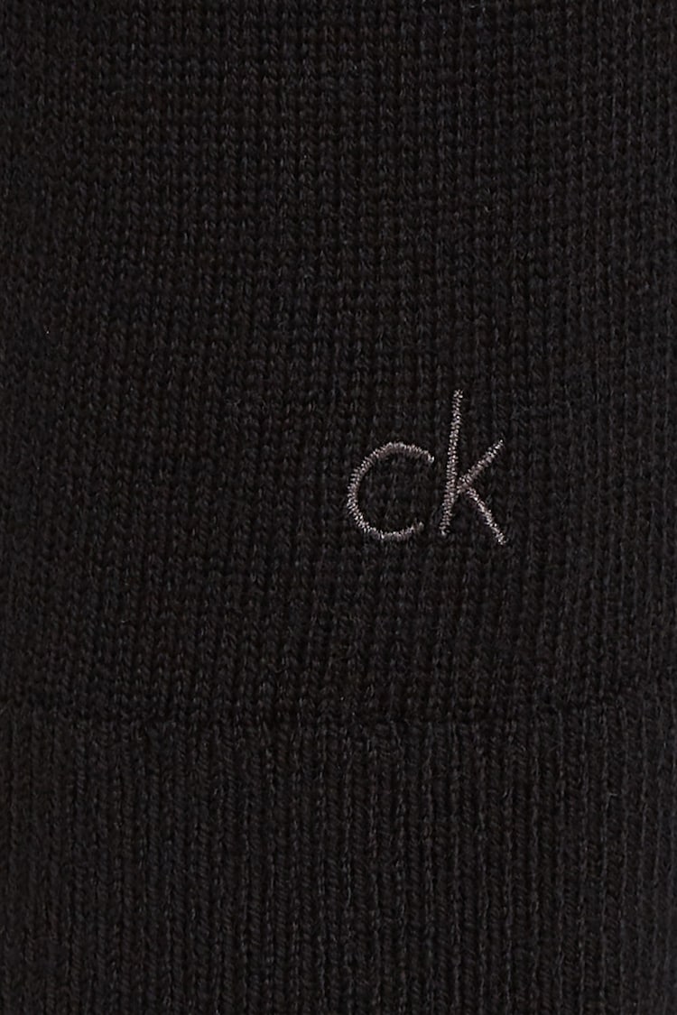 Calvin Klein Black Merino Wool Roll Neck Jumper - Image 6 of 6