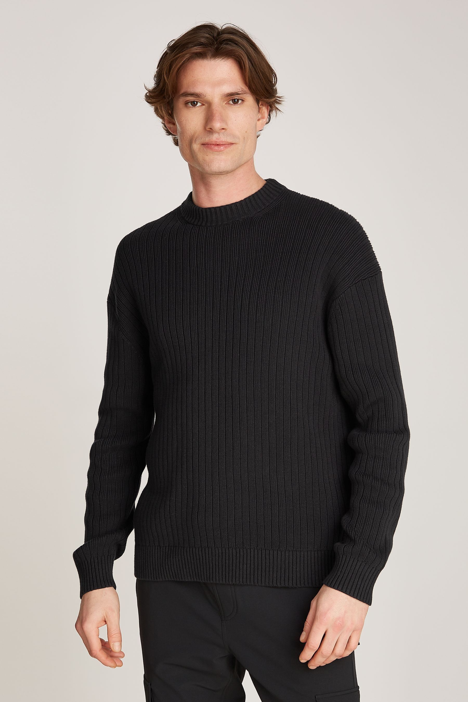 Calvin Klein Black Crew Neck Knit Jumper