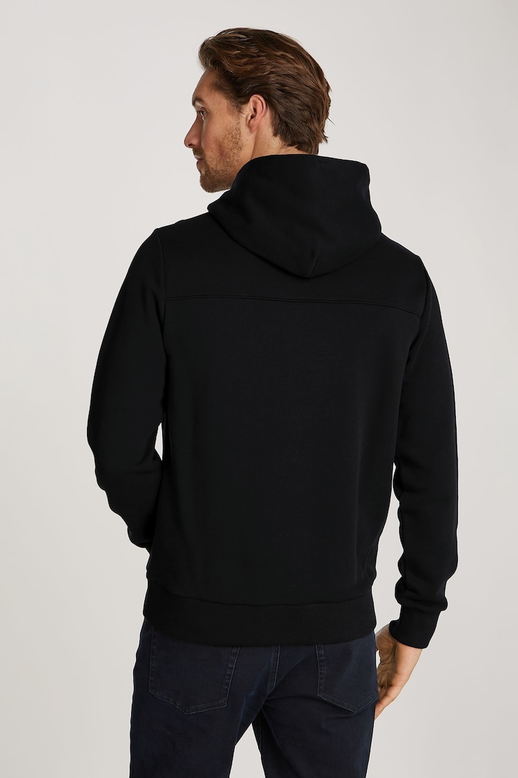 Calvin Klein Black Embroidered Logo Peached Hoodie - Image 2 of 6