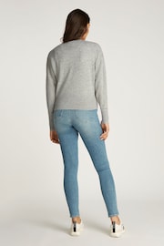 Calvin Klein Grey Cashmere Crew Neck Long Sleeved Jumper - Image 3 of 5