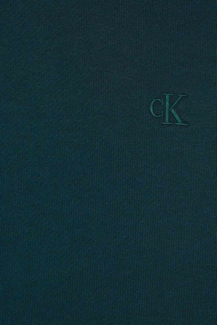 Calvin Klein Green Heavy Terry Hoodie - Image 6 of 6