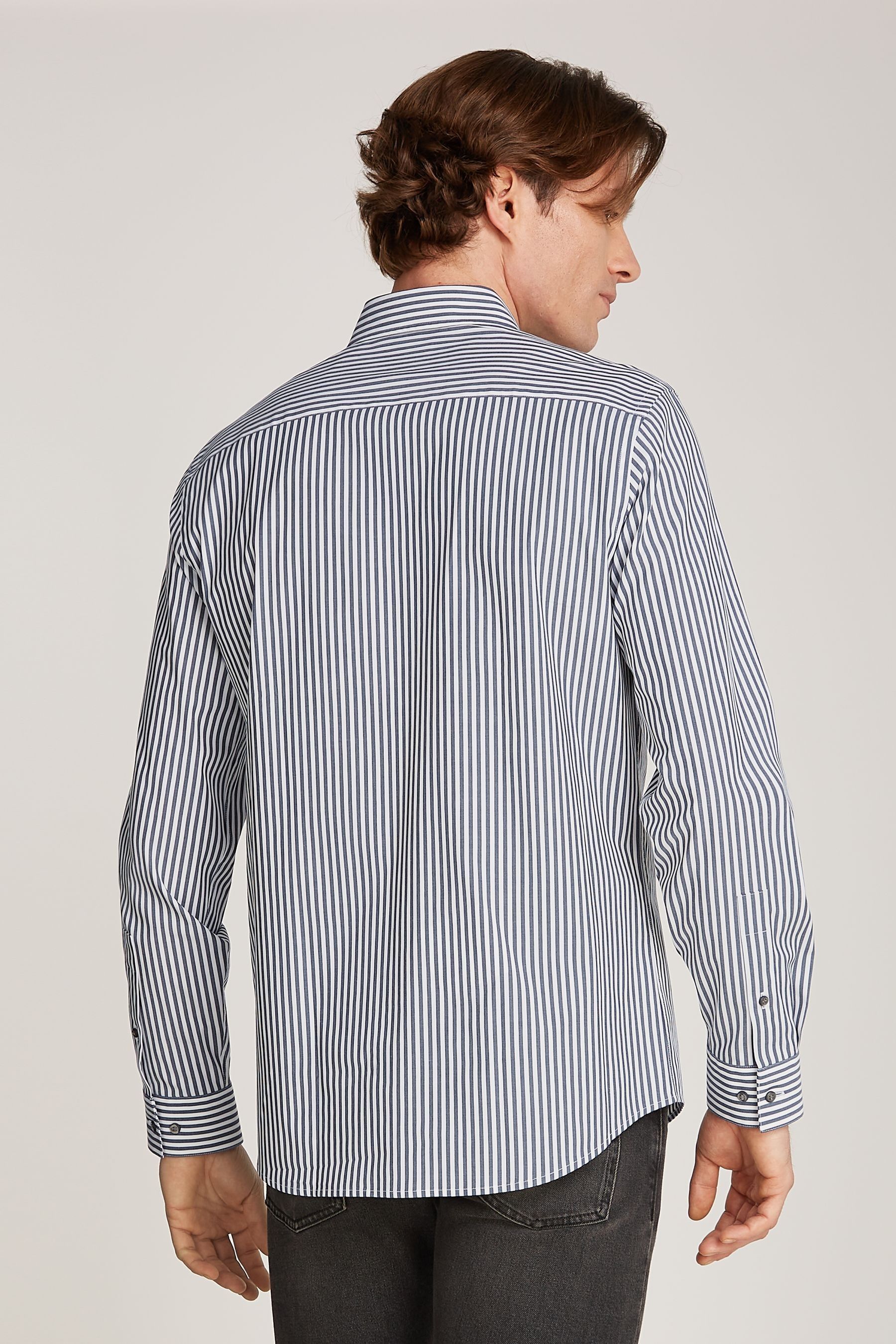 Calvin klein striped shirt outlet