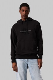 Calvin Klein Black Chenille Hoodie - Image 1 of 4