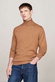 Tommy Hilfiger Natural Organic Pima Cotton Cashmere Roll Neck Sweater - Image 1 of 5