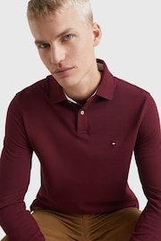 Tommy Hilfiger Red 1985 Regular Fit Long Sleeved Polo Shirt - Image 3 of 5