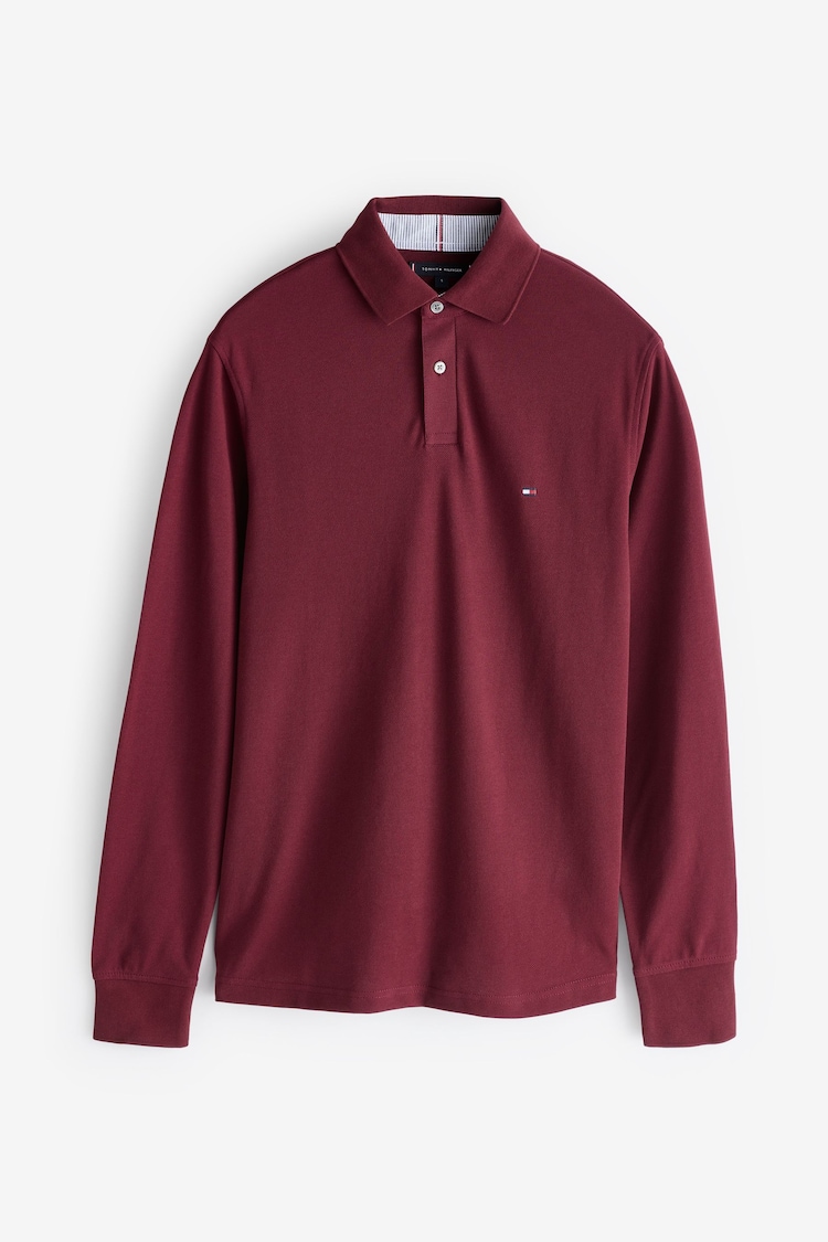 Tommy Hilfiger Red 1985 Regular Fit Long Sleeved Polo Shirt - Image 5 of 5