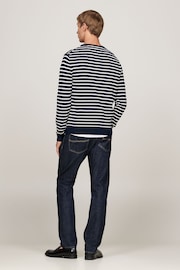 Tommy Hilfiger Blue Essential Cotton Crew Neck Sweater - Image 2 of 3