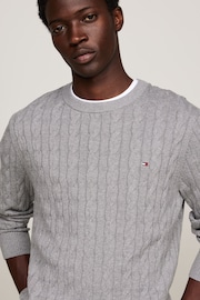 Tommy Hilfiger Grey Classic Cable Sweater - Image 4 of 5