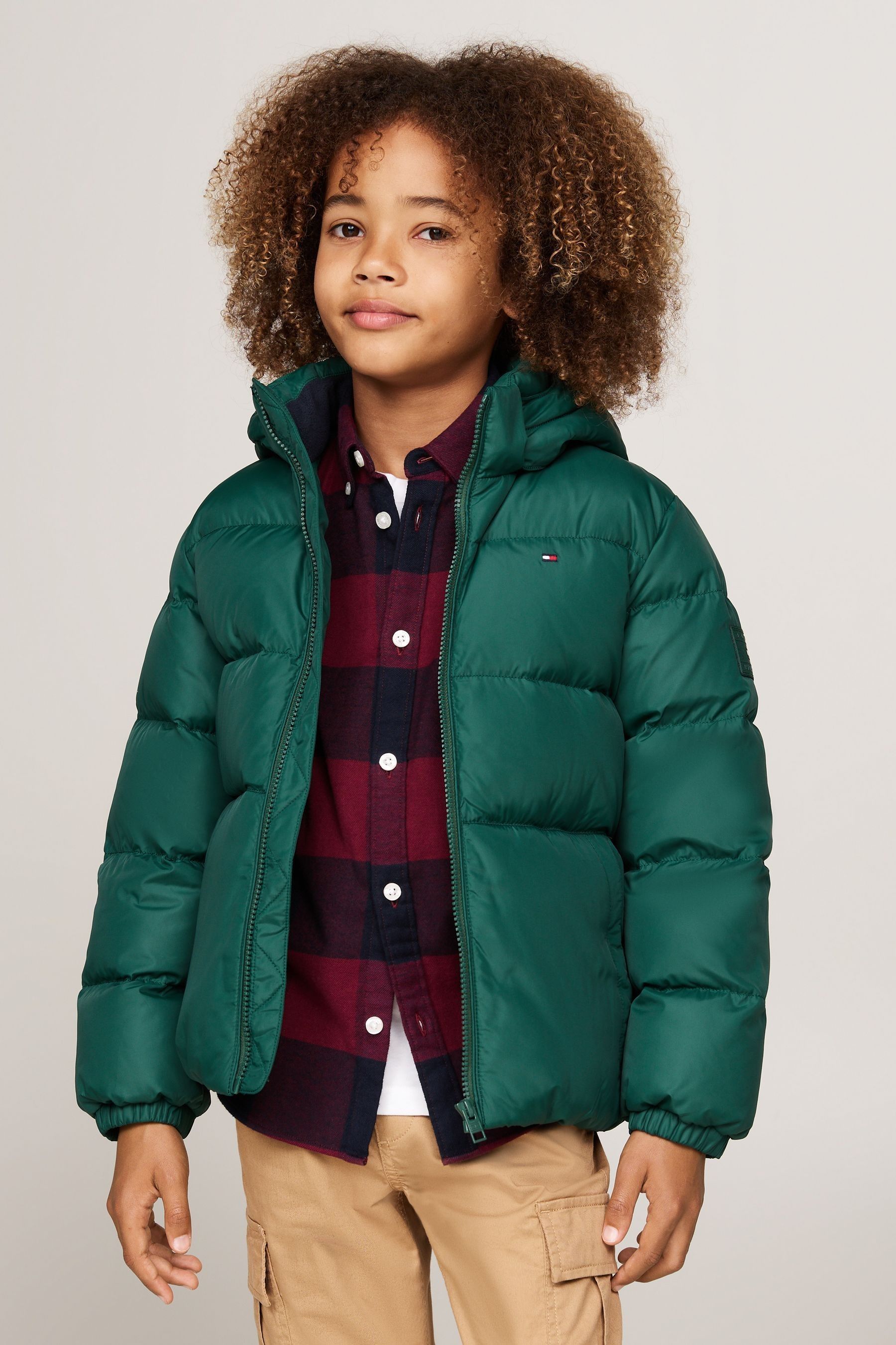 Tommy Hilfiger Green Boys Essential Down Puffer Jacket 8 Yrs