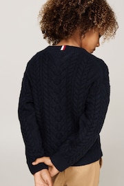 Tommy Hilfiger Colourblock Blue Sweater - Image 3 of 5