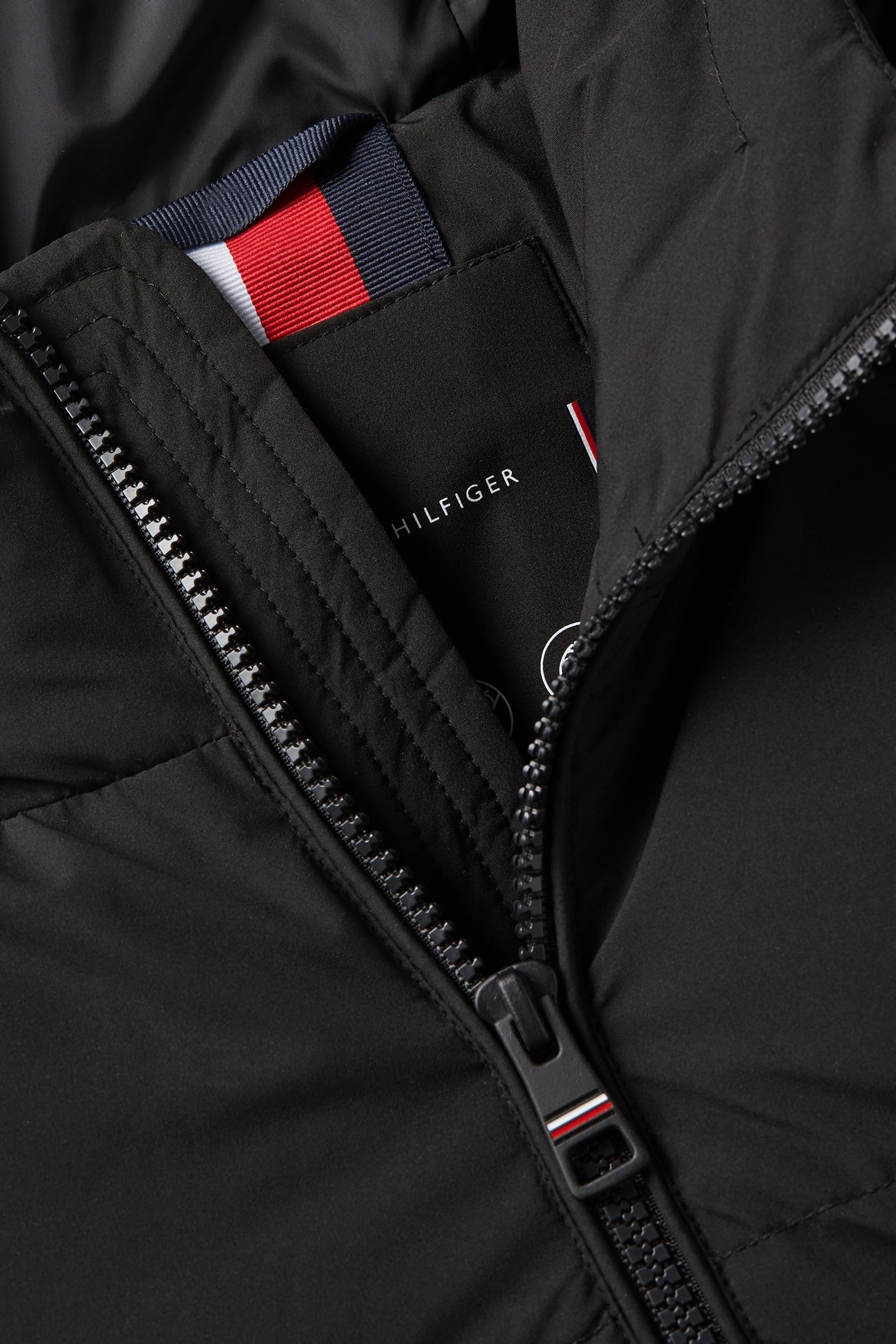 Buy Tommy Hilfiger Black Down Hooded Puffer Jacket from the Next UK online shop