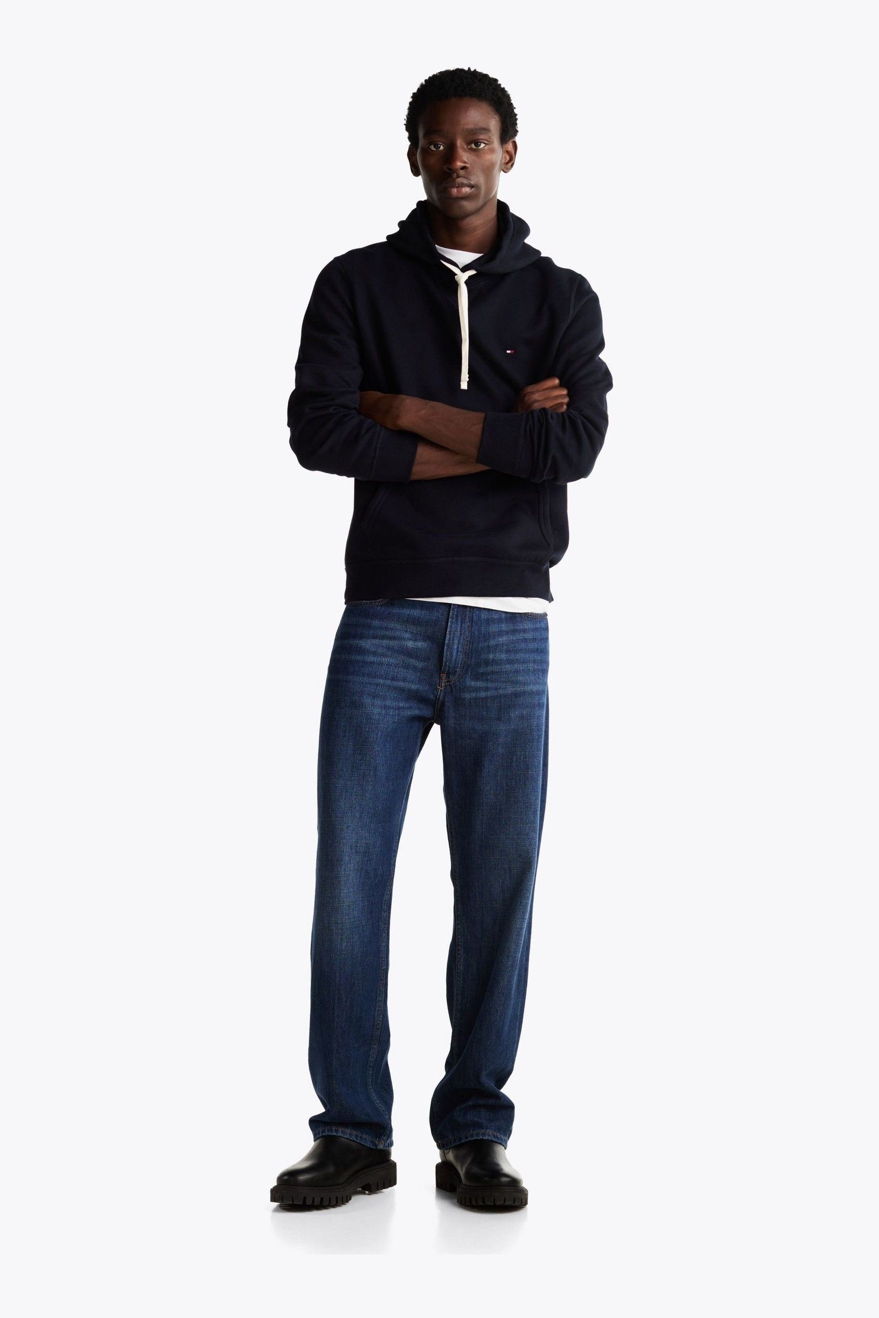 Tommy Hilfiger Blue Essential Fleece Hoodie medium Mens