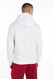 Tommy Hilfiger Essential Fleece White Hoodie - Image 2 of 6