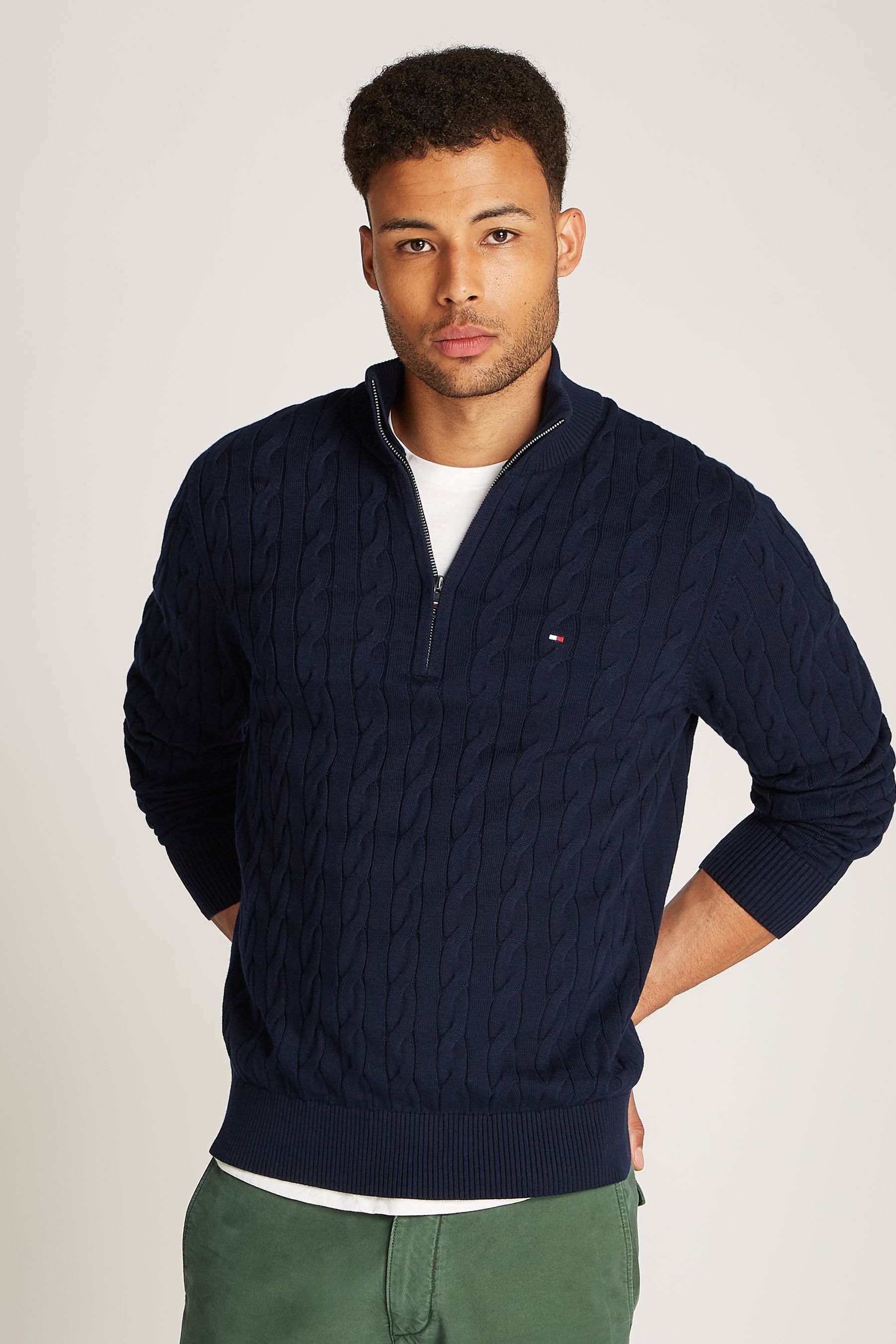 Tommy zip sweater hotsell