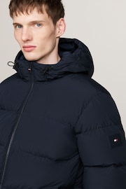 Tommy Hilfiger Blue Down Hooded Puffer Jacket - Image 4 of 5